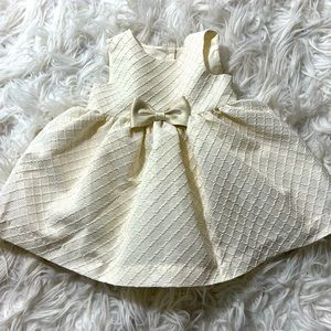 Petite Frais Ivory & Gold Dress